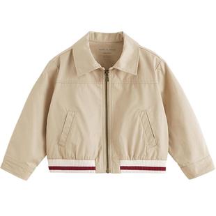 马克珍妮女童美式复古miu系外套 儿童纯棉夹克春春装上衣250128