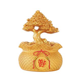 大号招财聚宝盆摆件客厅酒柜发财树存钱罐聚财装饰品店铺开业