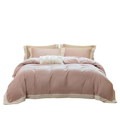 乐优家高端高克重加厚保暖绵云绒床品四件套法式奶油风轻奢牛奶绒