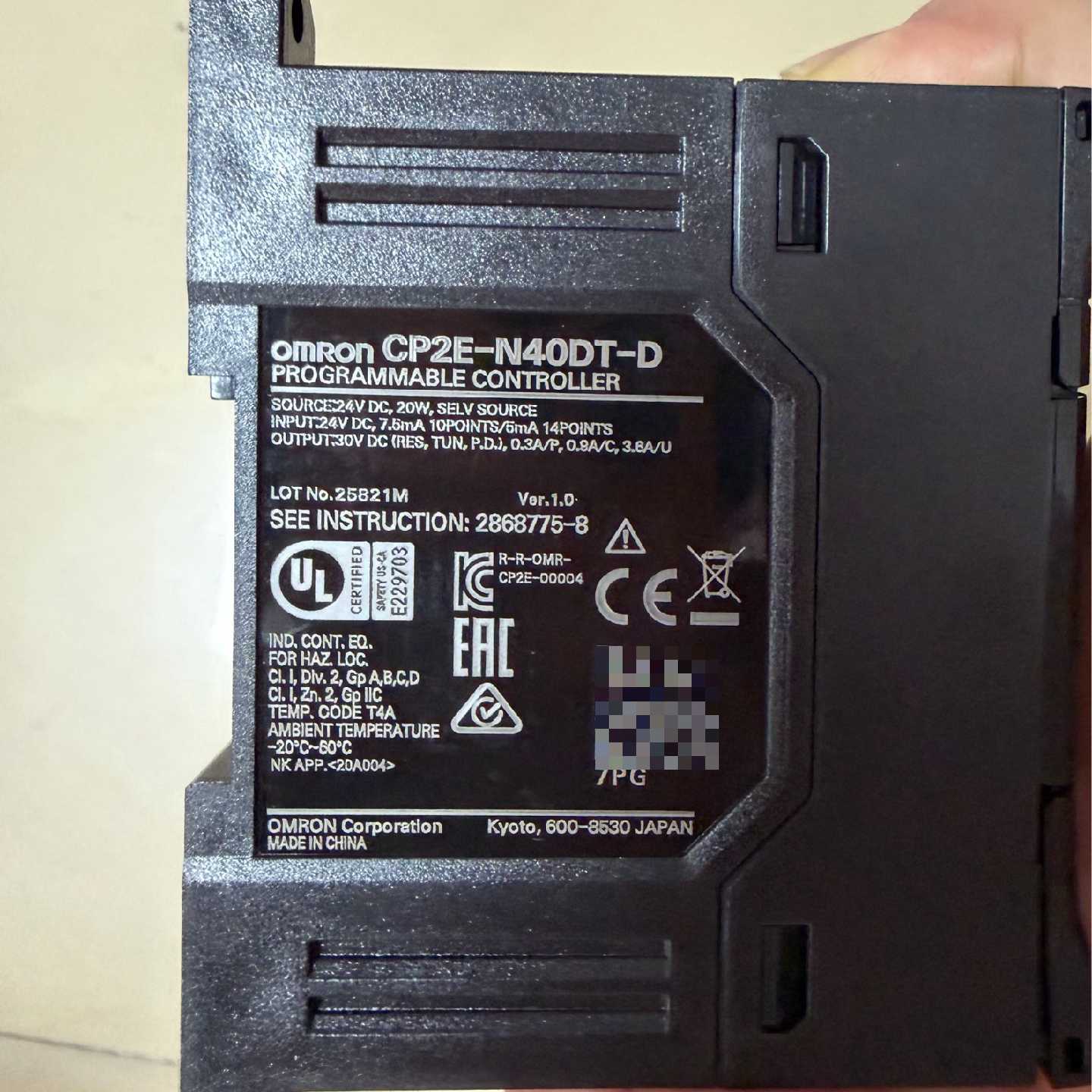 正品 CP2E-N40DT-D PLC模块 件,成色充新,外观