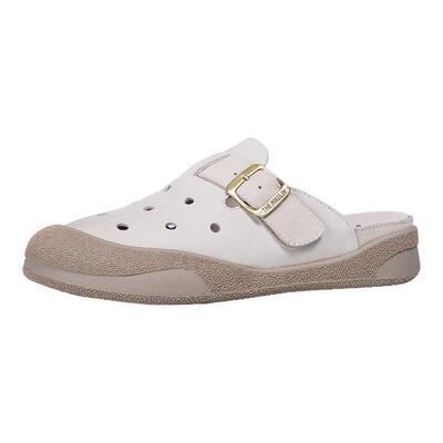 夏季包头拖鞋女舒适软牛皮勃肯鞋