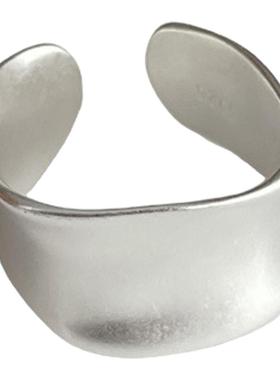 925纯银松本奈惠宽版厚款女戒指