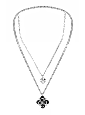 T.MAJOR原创项链双层花朵