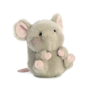 美国Aurora World正版迷你鼠鼠坐姿小老鼠公仔玩偶娃娃毛绒玩具