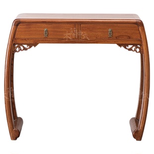 北榆木全实木客厅条案新中式明清古典家俱中堂供桌禅意简约玄关台