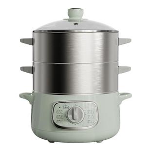 小熊电蒸锅多功能家用三层蒸锅保温定时煮锅蒸汽锅隔水蒸不锈钢