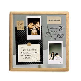 时几初黑白波点diy手写信相框合照纪念日一周年生日礼物照片定制