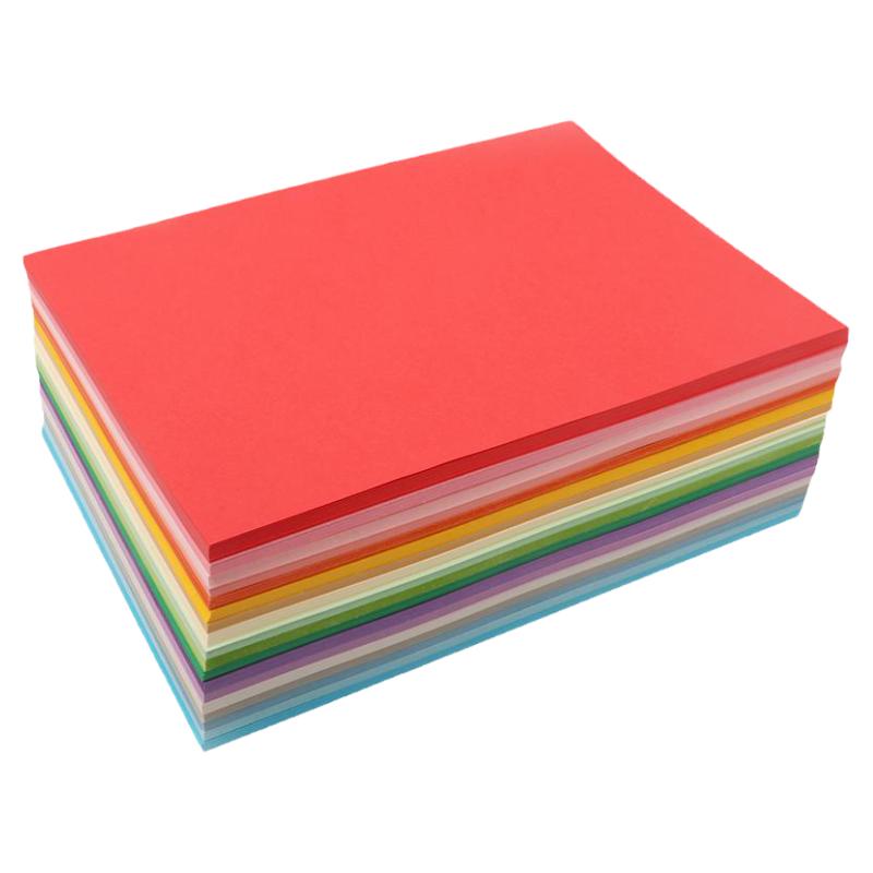 【联木】A4 160克gA3加厚彩色纸打印卡纸手工材料大红色绿色蓝色黄色粉红色鲜绿米黄色20色可选折纸彩纸