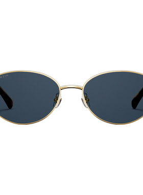 帕森老钱风椭圆框防紫外线墨镜