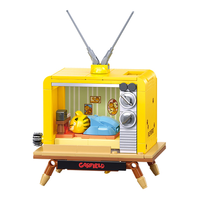 野想积木加菲猫拼装玩具