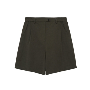 素然klee klee 夏季女士气质经典环保棉薄拉架半松紧腰休闲裤短裤