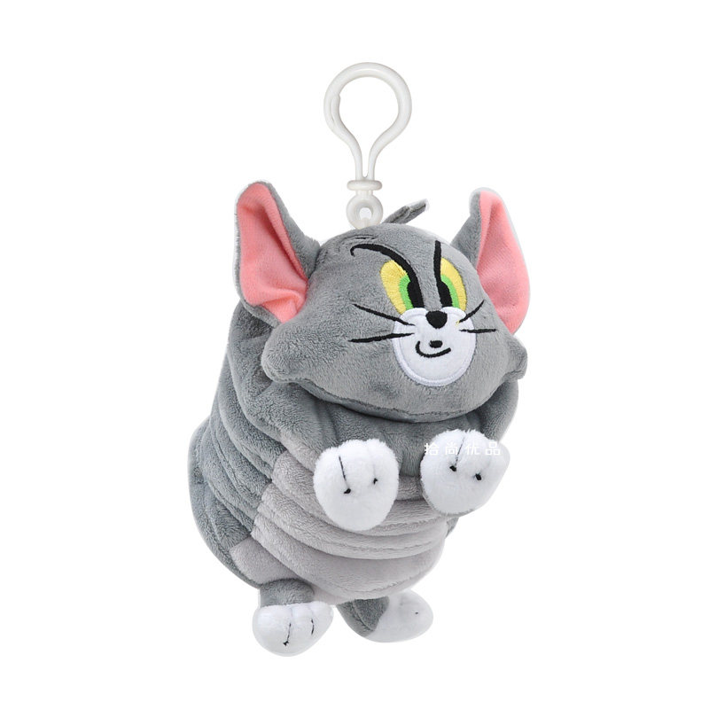 正版猫和老鼠弹簧拉震动毛绒挂件