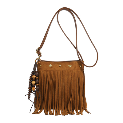 小众复古麂皮绒包波西米亚流苏包