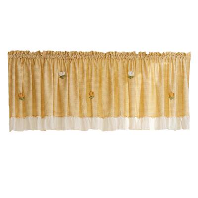 不透人日式法式北欧隔断遮挡浴室门帘半帘短帘装饰魔术贴免打孔