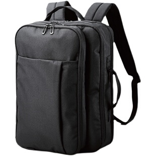 Elecom宜丽客商务双肩包15.6英寸出差电脑包通勤背包手提休闲书包