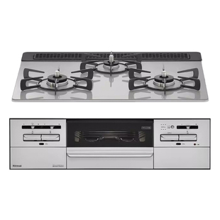 日本林内新款Mytone嵌入式玻璃面带烤箱灶日式灶台燃气灶三眼灶炉