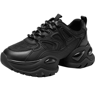 千百度厚底老爹鞋女款夏季新款增高网面鞋机能休闲透气运动鞋