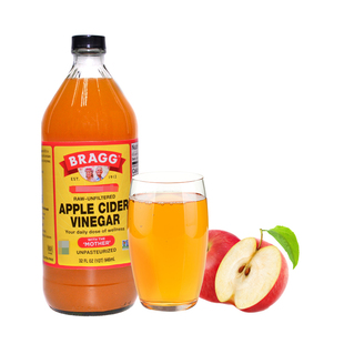 美国进口Bragg apple cider vinegar纯苹果醋无糖无脂肪饮料0热量