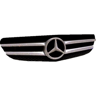 适用于奔驰中网车标镶钻C200LGLBGLAGLEGLCLASLK系改装饰车贴钻石