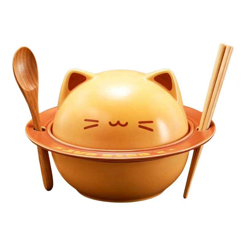 【小红书推荐】陶瓷小猫咪泡面碗