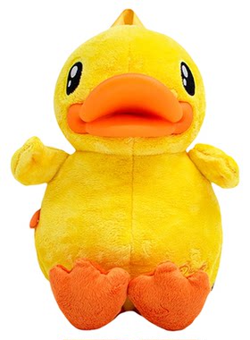 B.Duck小黄鸭毛绒3D鸭嘴书包