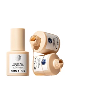 谢欣桐蜜丝婷mistine小蓝盾粉底液小银盾清透水润遮瑕持久干油皮