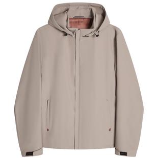 【鹅绒】劲霸男装秋冬新款男士短版夹克轻薄羽绒服休闲连帽外套