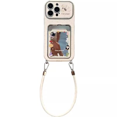 lizardhill 适用苹果16手机壳新款17pro女镜面iphone15promax斜挎可背带挂绳14pro全包防摔13可爱小众高级感