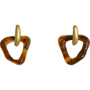 复古港风耳钉独特个性轻奢耳环小众设计美拉德镂空耳坠冷淡风耳饰