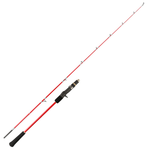 慢摇铁板竿近海小船竿轻型深海碳素实心一节半船钓竿富士旋转导环