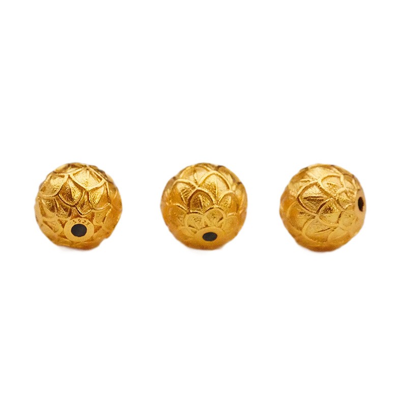 S925银镀金莲花珠隔珠