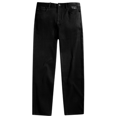 温芯棉面料直筒牛仔裤