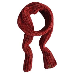 宏达羊毛秋冬保暖女士窄细长条围巾针织红色送礼百搭护颈小围脖