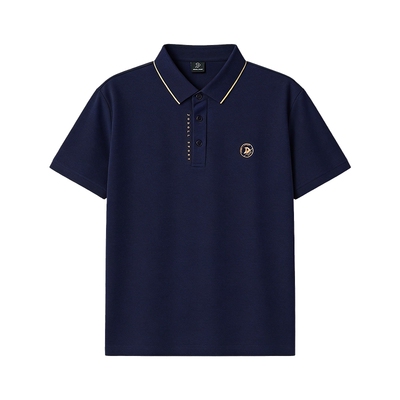 短袖T恤夏新品弹力藏青POLO衫男