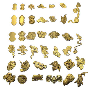 黄铜锔瓷修复工具焗瓷器杯口破损修补花片配件补紫砂锔钉包口贴片