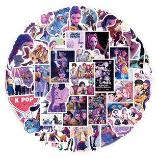 55张KPop Demon Hunters猎魔女团贴纸装饰手帐水杯电脑手机防水贴