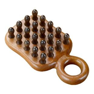 黑檀齿指环按摩梳头部经络梳养生头疗便携梳子凹插齿梳女家用耐用