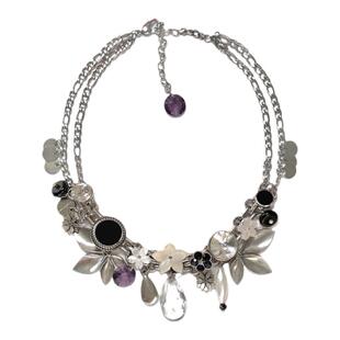 花筏NOTJUSTHIM《野玫瑰》原创花朵项链锁骨链水晶时髦小众优雅