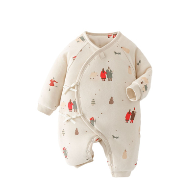 新生婴儿衣服秋冬季纯棉初生宝宝加厚保暖连体衣a类秋冬装和尚服1