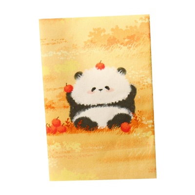 真我熊猫花花原创可爱A5A6手账本