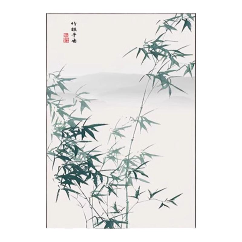 竖版玄关装饰画新中式