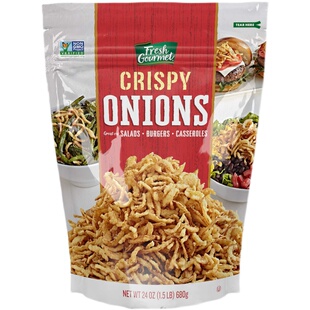 美国直邮FreshGourmet Crispy Onions LowCarb低碳洋葱碎沙拉伴侣