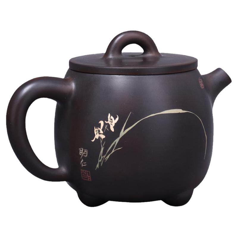 建水紫陶明仁老师高石瓢功夫茶壶