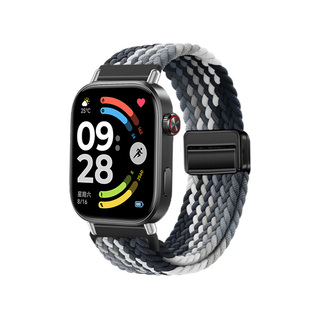适用于红米手表6表带Redmiwatch5编织磁吸扣智能运动手表4代高级男女新款透气尼龙替换带配件高级感秋冬