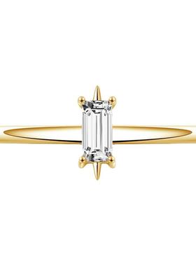 水晶女镀18k简约情人节礼物戒指