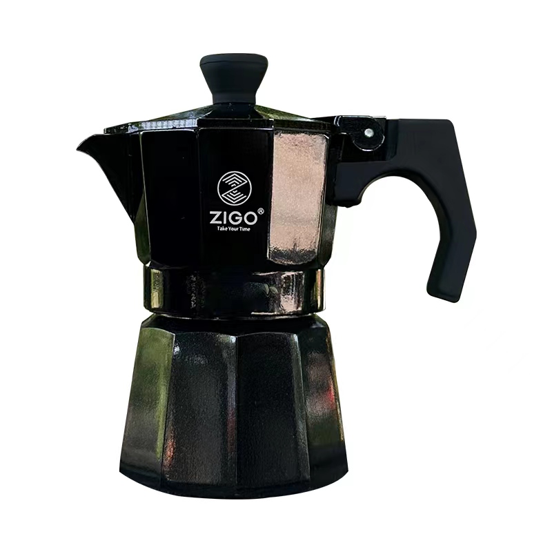 zigo摩卡壶家用户外单阀一杯份多巴胺咖啡壶意式浓缩萃取咖啡器具