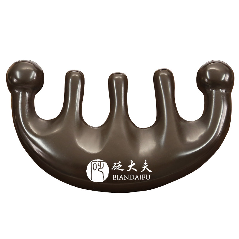 砭大夫玄黄砭石头皮按摩梳头部刮痧梳刮痧按摩头疗刷板美容院