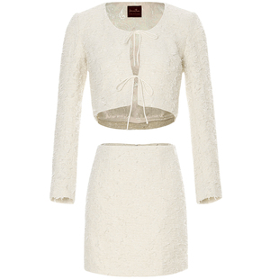 sincethen 法式小香风穿搭套装裙针织上衣裙子三件套连衣裙女早秋