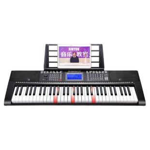 新韵365同款395标准61键亮灯跟弹充电款电子琴零基础幼师成人用琴