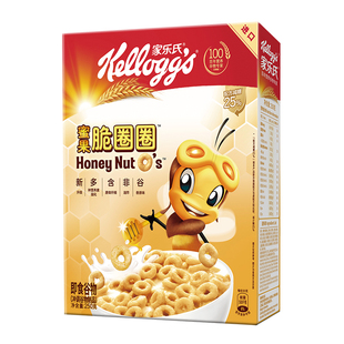 家乐氏蜜果脆圈圈五星酒店谷物早餐honey nuto's 进口冲饮麦片